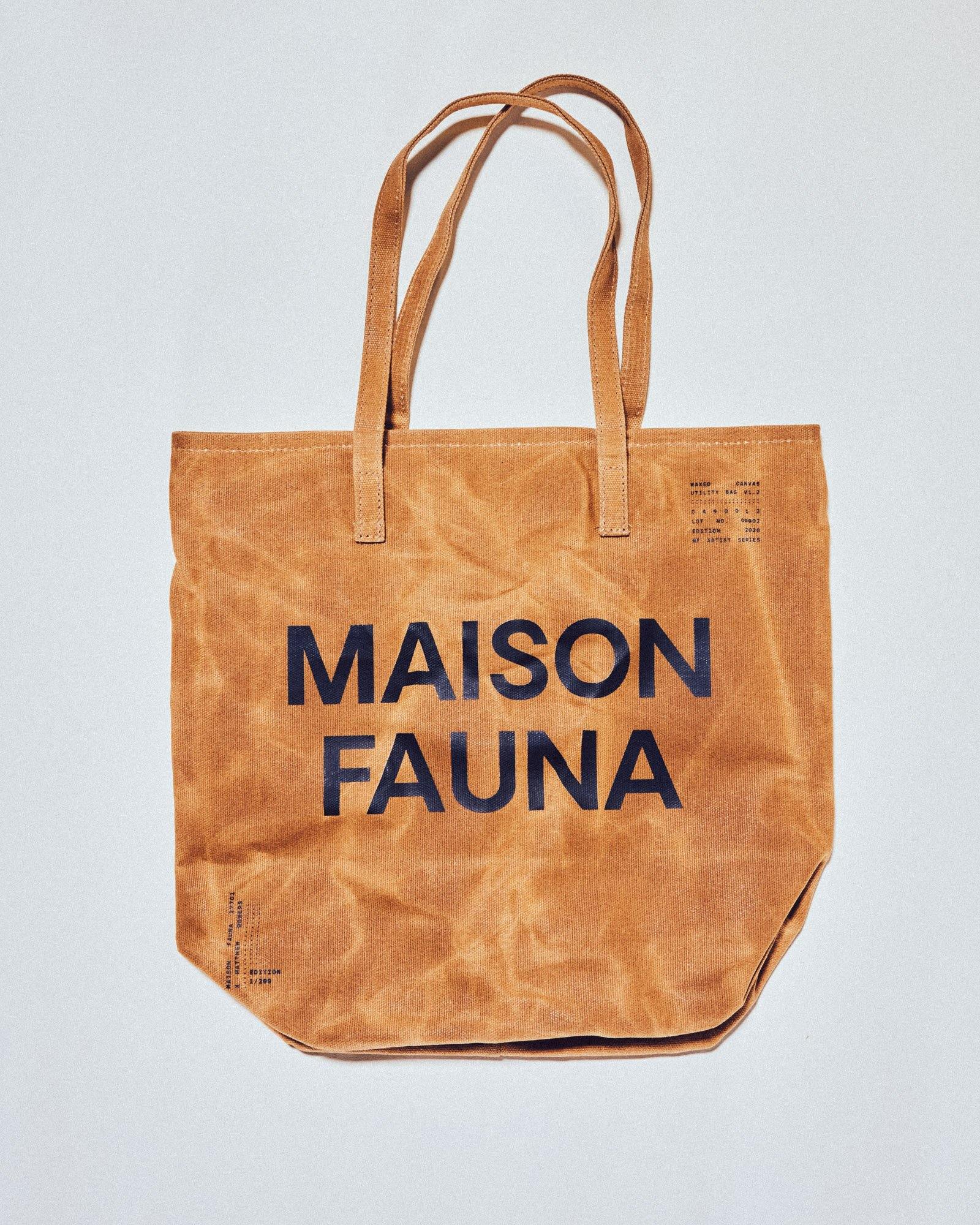 maison fauna x MFTR durable canvas bag - Manufactur Studio